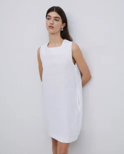 Vestido 100% lino blanco