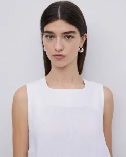 Vestido 100% lino blanco