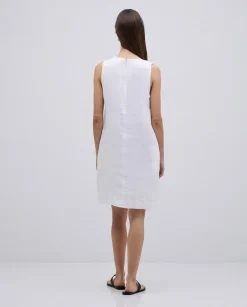 Vestido 100% lino blanco