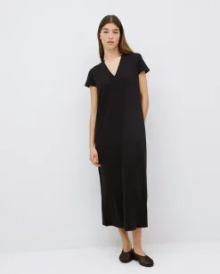 Vestido midi manga japonesa negro