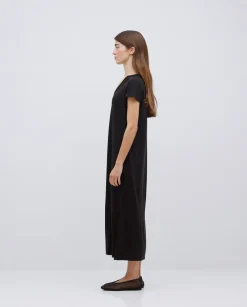 Vestido midi manga japonesa negro