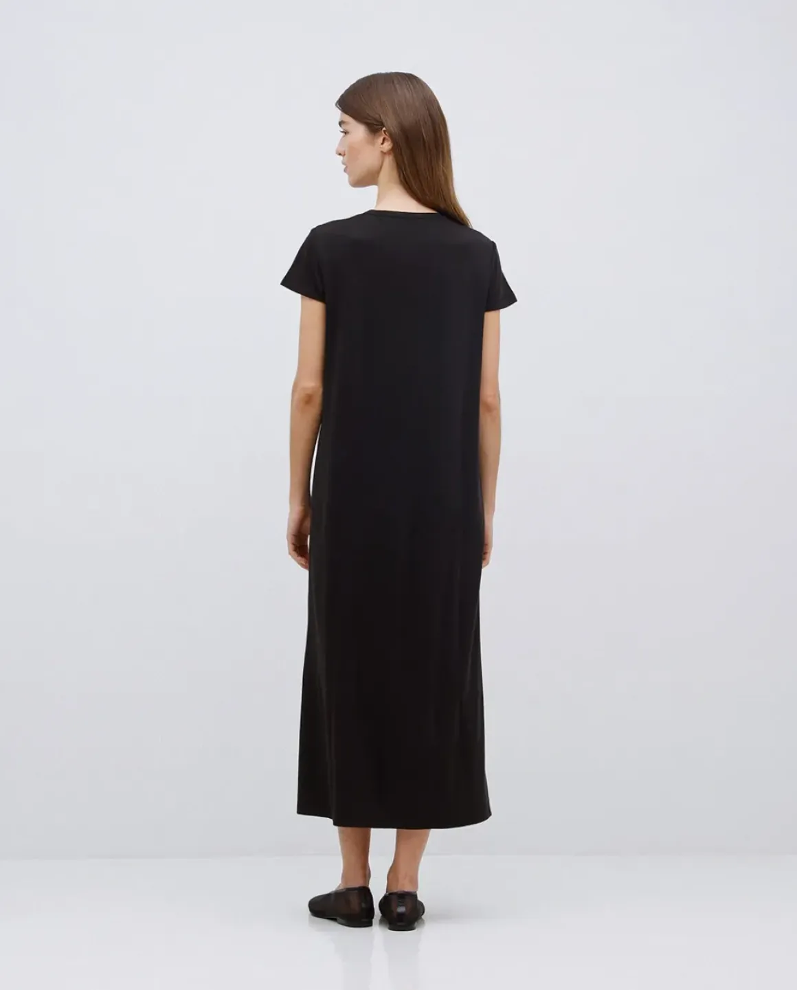 Vestido midi manga japonesa negro
