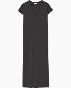 Vestido midi manga japonesa negro