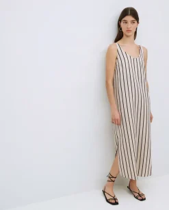 Vestido tencel pico crudo