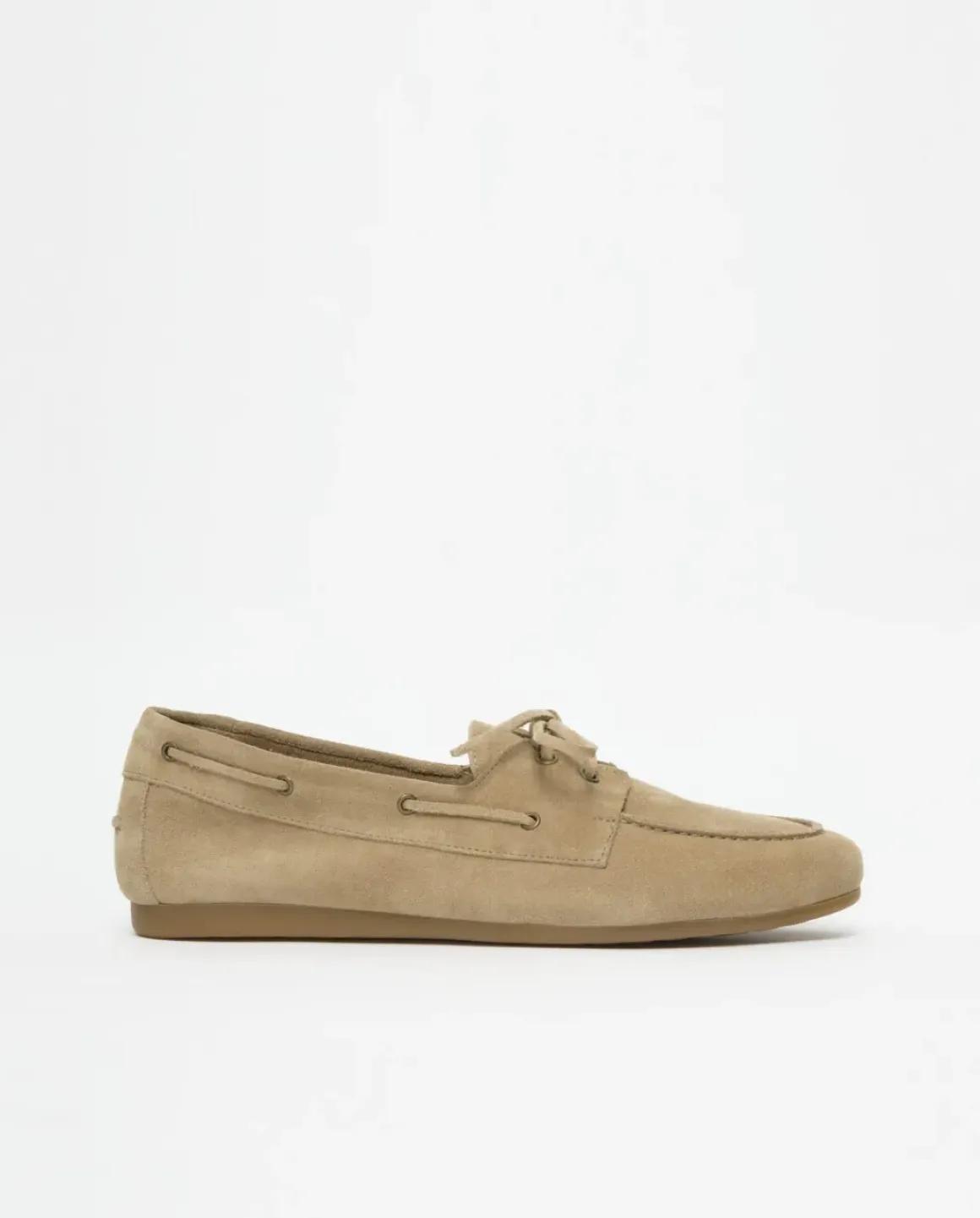 Zapato estilo náutico serraje beige